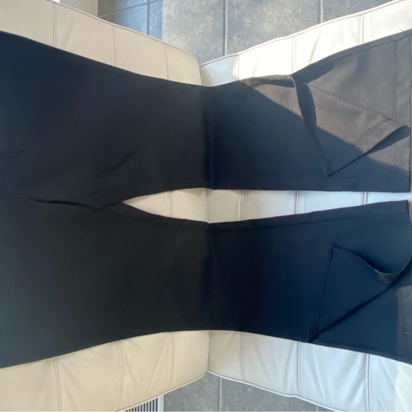 Anthropologie Maeve Womens Pants Black Slit Flared Ponte Stretch Size Large - Picture 8 of 12